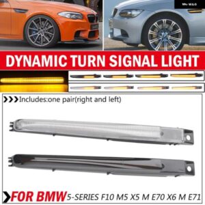 BMW 5シリーズ F10 M5 E70 E71 X5 X6 M E82 M クーペ LED ダイナミック アンバー サイドマーカーウインカーフェンダーウィンカー インジケータ ーライト