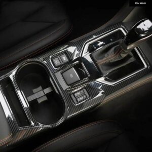 スバル カーボン インテリア ギアシフトシフターパネルカップホルダー カバー トリム インプレッサ XV 2018-23