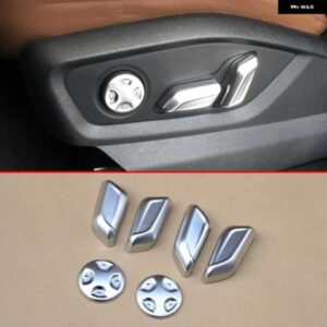 アウディ Q7 2016-19 マットクローム インテリア パワーシート 調整調整スイッチ ボタン カバー トリムキャップ