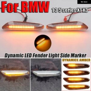 BMW E60 E90 LED サイドマーカーフェンダーランプ E46 E36 E61 E92 E93 X1 E84 X3 ストリーマー LED ダイナミック ウィンカー ライト流れるウインカー