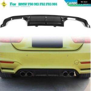 BMW カーボンリアバンパー ディフューザー リップスポイラー F80 M3 F82 F83 M4 14-19 スタンダードコンバーチブルリア ディフューザー 黒 FRP