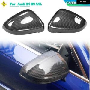 アウディ カーボンバックミラー キャップ A4 S4 B9 A5 S5 アバントオールロードクワトロ 2017-2019 交換サイドミラー カバー キャップ