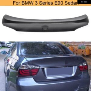 BMW リアトランクトランクリッドウイングスポイラー 3シリーズ E90 セダン 4 ドア 2005-2008 M3 320I 323I 325I 330I 335I スポイラー ブラック FRP