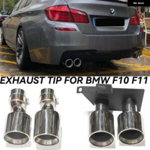 BMW デュアル排気先端 304 ステンレスマフラー 先端 F10 F11 520I 523I 525I 528I 530I M5 バンパー マフラー