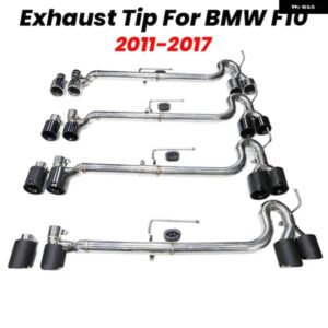 BMW ステンレスの排気先端クワッドマフラー 先端 F10 F11 520I 525I 528I 535I M スポーツマフラー 排気 システム ノズル