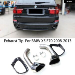 BMW 1ペア 排気先端 X5 E70 V8 ルック 20077-2010 マフラー 304 ステンレスマフラー 先端排気テールパイプノズル