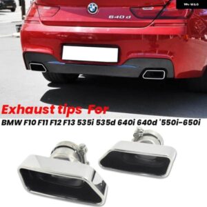 BMW 排気のヒント F10 F11 F12 F13 535I 535D 640I 640D 550I 650I スクエアマフラー 先端ノズル排気 システム テールパイプ