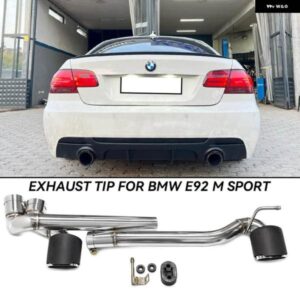 BMW 304 ステンレスのマフラー ダブルアウト排気先端 E90 E92 320I 330I 325I 2006-2016 M スポーツバンパー マフラー 先端