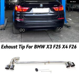 BMW 304 ステンレスの排気先端 F25 X3 F26 X4 マフラー クワッド排気先端シングルインナーテールパイプ排気 システム ノズル