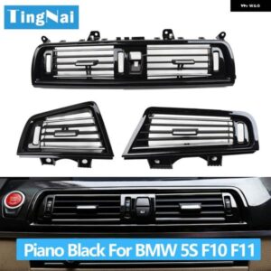 BMW LHD RHD ピアノブラックフロントエアベント AC アウトレット パネルクローム 5シリーズ F10 F11 F18 520I 523I 525I 528I 535I