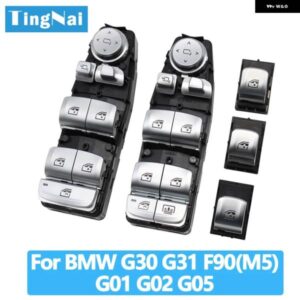 BMW LHD RHD 電力クロームウィンドウ リフティングスイッチ コントロールレギュレータ ボタン X3 X4 X5 5 6シリーズ G30 G31 G01 G02