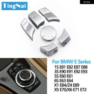 BMW 銀色の車 CIC IDRIVE マルチメディア ノブ メニューボタン カバー 1 3 5 X1 X5 X6シリーズ E87 E90 E91 E92 E60 E84 E70 E71 E72