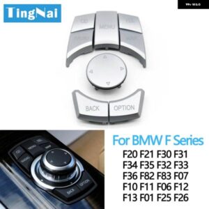 BMW 銀色の車 CIC IDRIVE マルチメディア コントロールボタン カバー 1 3 5 6 7 X3 X4 X5 X6シリーズ F20 F21 F30 F31 F07 F10 F11 F06 F12