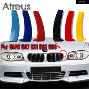 BMW 3個 ABS M/ドイツカラーカーレースグリル ストリップトリムクリップ ステッカー シリーズ 1 E87 E82 E81 E88 自動 2004-2011