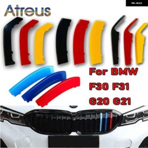 BMW 3個 ABS M/ドイツカラーカーレースグリル ストリップトリムクリップ G20 G21 F30 F31 3シリーズ 2020 2021 2022 2013-2019