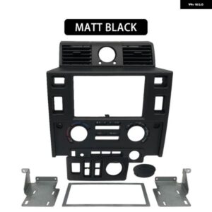 ランドローバー カースタイリング ステレオ ダブル 2 DIN ダッシュキット ダッシュボード センターコンソール ディフェンダー マットブラック