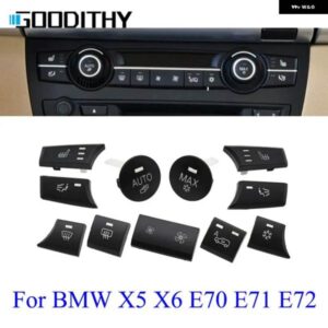 BMW ダッシュボード 空調ボリューム AC ベントボタン コントロールキー自動ノブ キャップ X5 X6 E70 E71 E72 2007-2014 64119310445