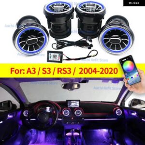 アウディ 256色 LED エアベント A3 S3 RS3 8V 8Y 8P 2004-2020 ダッシュボード 周囲光エアコン アウトレット ノズル リペア