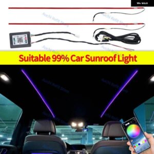 アウディ BMW 256色 LED サンルーフライトテスラ トヨタ ホンダ ベンツ ルーフ周囲光ムードランプアプリ制御天窓