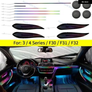 BMW LED アンビエントライト 3/4シリーズ 3GT F30 F31 F32 F34 アプリ制御 256 カラーシンフォニー 装飾 ランプ RGB リペア