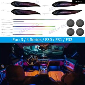 BMW LED アンビエントライト 3/4シリーズ F30 F31 F32 車内中央制御計器 スピーカー カバー シンフォニー 装飾 ランプ