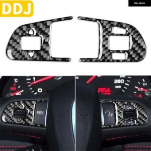 アウディ カーボン インテリア 自動ステアリング ホイールボタン トリム ステッカー Q7 2007-2015 装飾