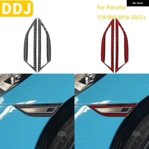 ポルシェ ボクスターケイマン 718 982 2016-2022 カーシート ボタン 調整トリム ステッカー カーボン インテリア カー