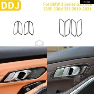 BMW カーボン 3シリーズ G20 G28 325LI 330D 335 2019-2021 ドアハンドル トリム ステッカー 装飾