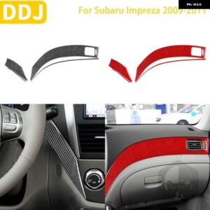 スバル インプレッサ 2009 2010 2011 カーボン車内中央制御サイドダッシュボード カバー トリム ステッカー