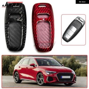 アウディ A3 S3 RS3 8Y A6 S6 RS6 C8 Q8 SQ8 RSQ8 A7 S7 RS7 4K A8 S8 4N Q7 SQ7 カーボンリモートダブルキーケースシェルカバー