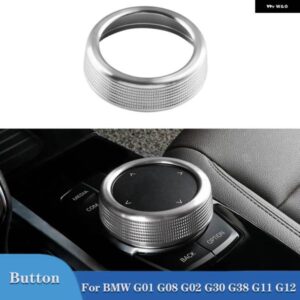 BMW マルチメディア ボタン カバー トリムノブ ステッカー クローム 18 + 5 7シリーズ 6GT X3 X4 G01 G08 G02 G30 G38 G11 G12