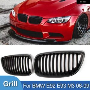 BMW PULLECO 車フロントグリル グロスブラック グリル E92 E93 M3 3シリーズ 2006-2009 2 ドア 316I 320D 320I 323I 325D 325I 330I