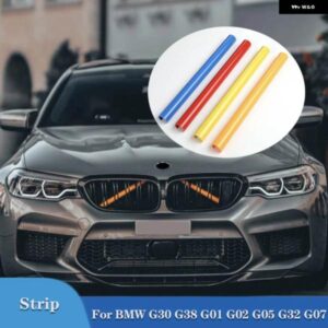 BMW 2個 ストリップ ステッカー カバー フレームフロントグリル トリムストリップ G30 G38 G01 G02 G05 G32 G07 5シリーズ 2018-2021 用カースタイリング