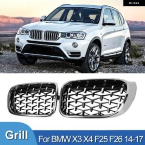 BMW PULLECO ダイヤモンドフロントバンパー グリル レーシング グリル キドニーグリル X3 X4 F25 F26 2014-2017