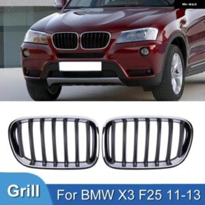 BMW PULLECO 電気メッキフロントバンパー フードキドニーグリル X3 F25 2011-2013 ABS クローム レーシング グリル