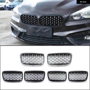 BMW ペアダイヤモンドスタースタイルグリル フロントキドニーグリル バンパー 2シリーズ F45 228I 220I 235I 2013-2018 カースタイリング