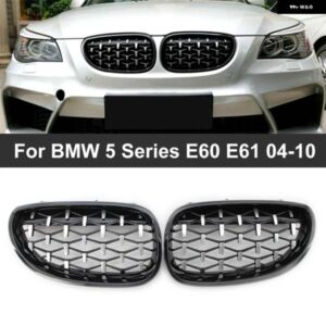 BMW ペアカー レーシング グリル E60 E61 5シリーズ ダイヤモンドフロントキドニーグリル メテオスタイルグリル クロームオート新