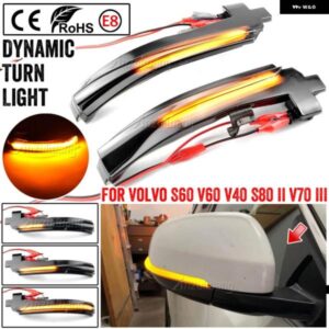 ボルボ 2X LED シーケンシャルダイナミック サイドミラー ウインカーライトウィンカー ランプ S60 CC S60 II S80 II V40 CC 40 II V60 V60 CC V70