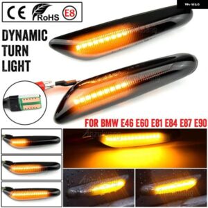 BMW 2個 LED ダイナミック サイドマーカーウィンカー ライトシーケンシャルウインカーライト E90 E91 E92 E93 E60 E87 E82 E46