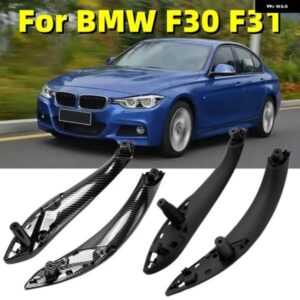 BMW ブラックフロント左/右車インナー ドアハンドル トリムプルグラブパネルハンドル F30 F80 F31 F32 F34 F35 インテリア ドアハンドル