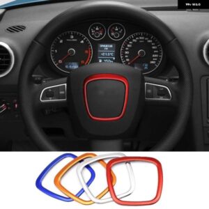 アウディ ステアリング ホイールセンターバッジカバー ステッカー 用カースタイリング A4 B6 B7 B8 A6 C6 A5 Q7 Q5 A3 8P S3 8V インテリア
