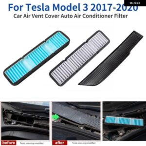 テスラ 吸気フィルター モデル 3 2017-2020 グリル カバー インレットベントトリムインナーアウター気流