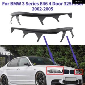 BMW フロントアッパー ヘッドライト カバー ストリップトリム ヘッドライト シールストリップ ガスケット E46 4 ドア 325I 330I 63126921860 63126921859