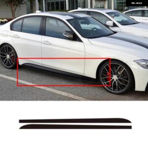 BMW 2個 ステッカー ブラック/カーボンブラック自動サイドスカートドアシル ストライプ ボディ デカール 1 3 4 5 6シリーズ F30 F35 F31