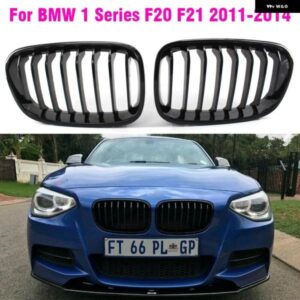 BMW 1ペア グリル 自動フロントバンパー グリル キドニー交換グリル 1シリーズ F20 F21 116I 118I 2012 2013 2014