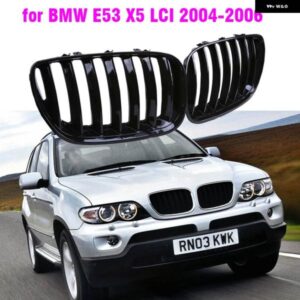 BMW フロント グロスブラック キドニースポーツグリル フードグリル E53 X5 LCI 2004 2005 2006 スタイリング