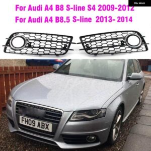 アウディ RS4 スタイルフロントバンパー アンダーグリル フォグライト グリル A4 B8 S ライン S4 2009-2012 フォグランプ グリル