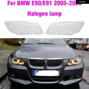 BMW フロント ヘッドライト レンズカバー E90 E91 3 2005 2006 2007 2008 ガラス自動ハロゲン ヘッドランプ ランプシェード クリア