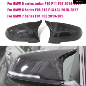 BMW 5 6 7シリーズ ブラックミラー カバー F10 F11 F18 F07 F12 F13 F06 F01 F02 LCL カーボンパターンミラー カバー