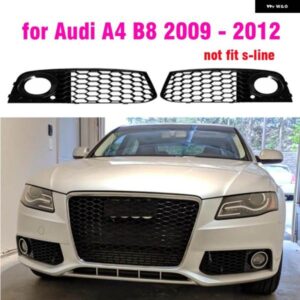 アウディ スポーツスタイルフロントバンパー グリル カースタイリング ハニカム フォグライト グリル メッシュ A4 B8 2008-2012